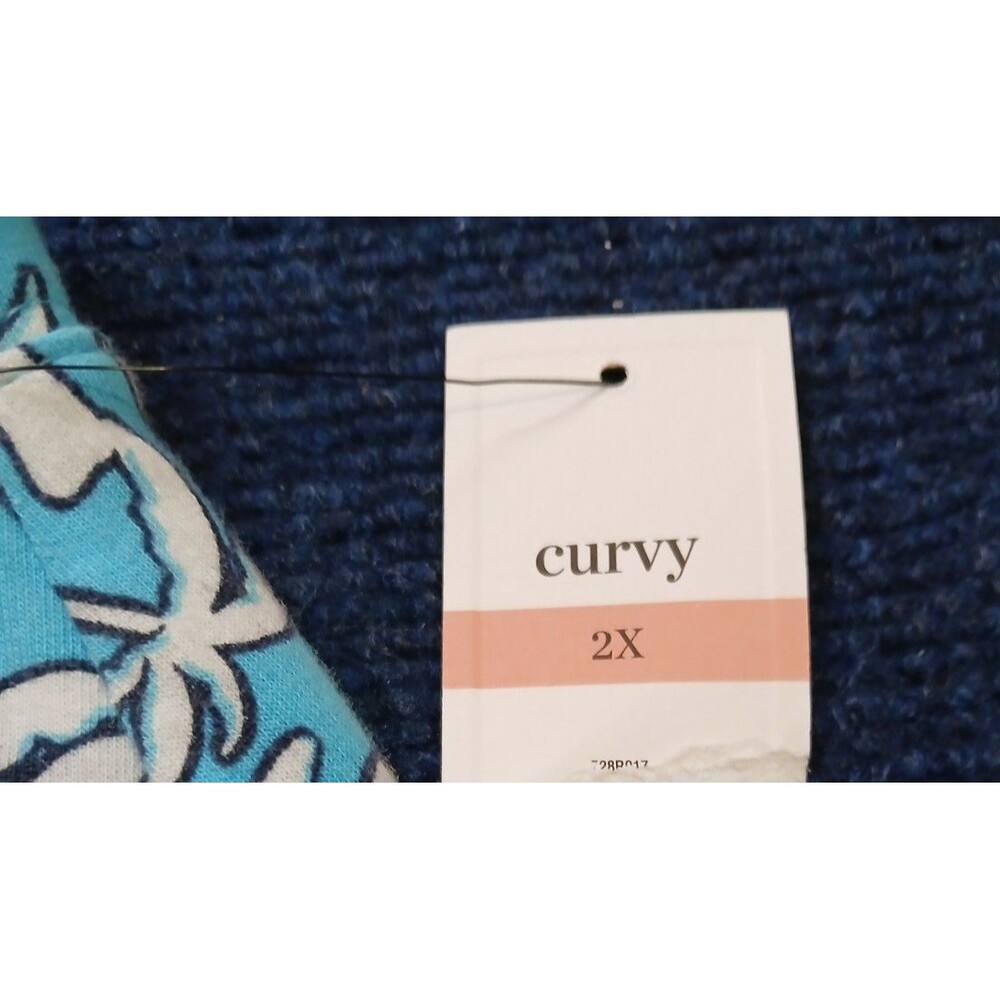 Croft and Barrow women's Turquoise/White Palm Tree Skorts Athletic Tennis NWT 2X - Picture 7 of 9